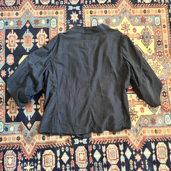 Nurture black silk cotton kimono cardigan drape batwing top blouse XL - Picture 8 of 8